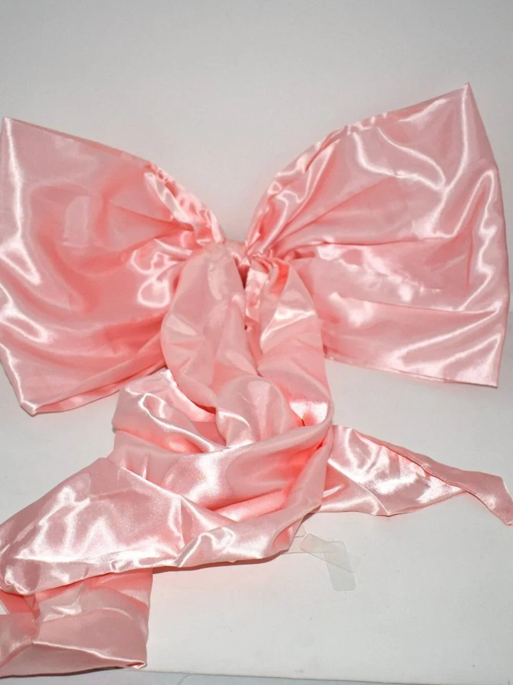 Coquette Large Satin Bow Pink 24x42 Giant Ribbon Wall Decor Party Backdrop Decor
